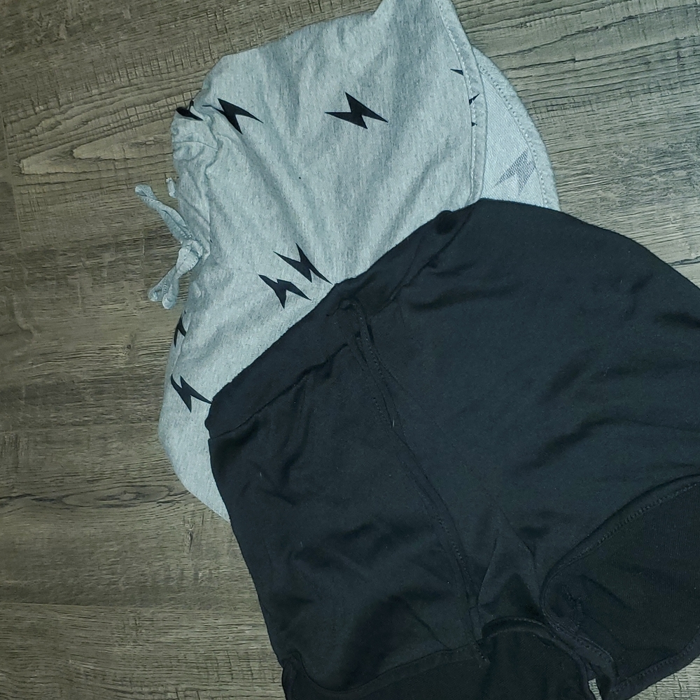 NWOT- Olivia Rae shorts- grey/black and black- XS